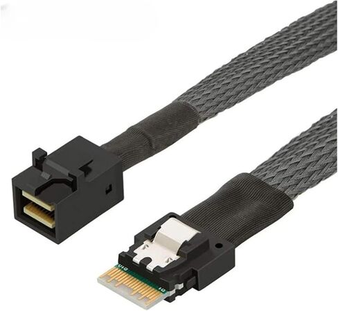 PCIE4.0 S/AS HD SFF-8643 36PIN to Slimline S/AS SFF-8654 4i 38P Cord(0.5m) in Saudi Arabia