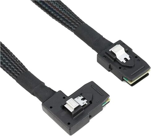 0.8M داخلي M1NI S/AS 36-Pin 8087 إلى BEND اليمين اليمين 90 درجة SFF-8087 CORD M1NI S/كأسلاك كمبيوتر القرص الصلب الحبل (يمين) in Saudi Arabia