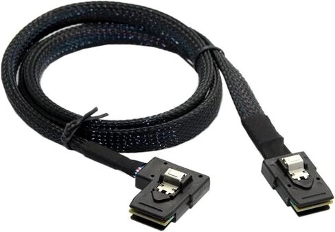 0.8M داخلي M1NI S/AS 36-Pin 8087 إلى BEND اليمين اليمين 90 درجة SFF-8087 CORD M1NI S/كأسلاك كمبيوتر القرص الصلب الحبل (يمين) in Saudi Arabia