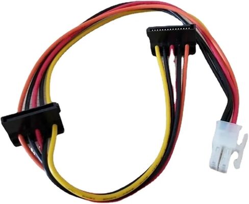 ATX Motherboard 4pin إلى 2-Port Serial ATA SATA محول محول محول محول محول لوكالة IPC وضريبة 18AWG in Kuwait