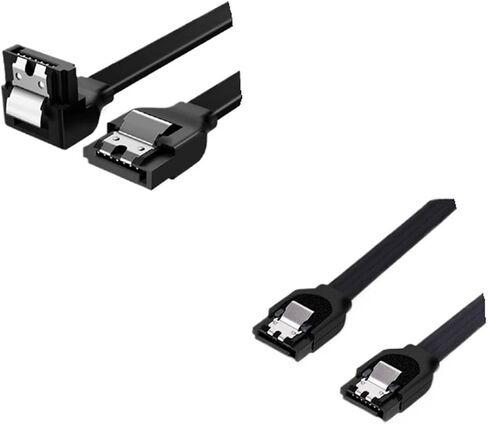 SATA 3.0 محول اتصال كابل البيانات لمحرك الأقراص الثابتة SSD HDD عالية السرعة SATA III محول كبل محول الإشارة سلك (أسود مستقيم) in Saudi Arabia
