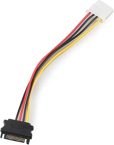 SATA إلى IDE POWER CABLE 15 PIN ذكر إلى IDE 4 دبوس أنثى محول كمبيوتر محول محول الطاقة محول الطاقة in Saudi Arabia
