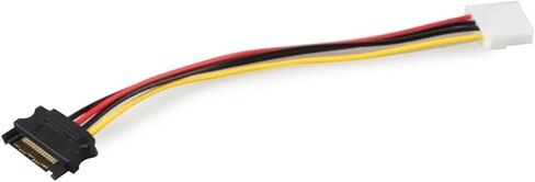 SATA إلى IDE POWER CABLE 15 PIN ذكر إلى IDE 4 دبوس أنثى محول كمبيوتر محول محول الطاقة محول الطاقة in Saudi Arabia