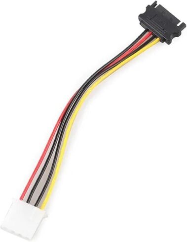 SATA إلى IDE POWER CABLE 15 PIN ذكر إلى IDE 4 دبوس أنثى محول كمبيوتر محول محول الطاقة محول الطاقة in Saudi Arabia