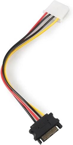 SATA إلى IDE POWER CABLE 15 PIN ذكر إلى IDE 4 دبوس أنثى محول كمبيوتر محول محول الطاقة محول الطاقة in Saudi Arabia