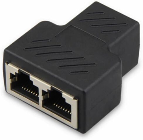 RJ45 Ethernet Extension Cord Network Interface Network Cord Connector Butt Joint Adapter 2 in 1 Conversion Head Splitter in Saudi Arabia