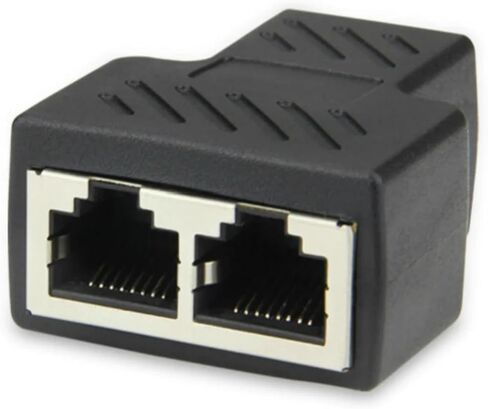 RJ45 Ethernet Extension Cord Network Interface Network Cord Connector Butt Joint Adapter 2 in 1 Conversion Head Splitter in Saudi Arabia