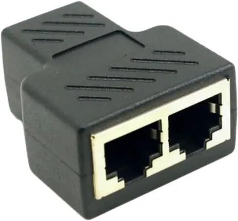 RJ45 Ethernet Extension Cord Network Interface Network Cord Connector Butt Joint Adapter 2 in 1 Conversion Head Splitter in Saudi Arabia
