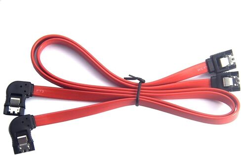 30cm SATA III Cables 6Gbps S Left Side Angle with Locking Latch Cable in Saudi Arabia