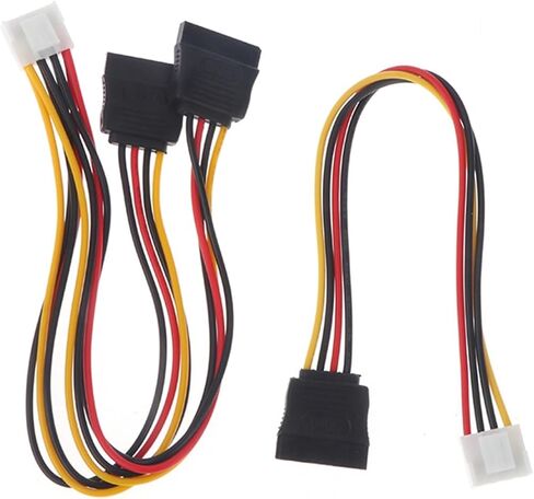 4 دبوس إلى SATA 2 Serial HDD محول محول الكابل الصلبة موصل الذكور إلى الإناث SATA تمديد الحبل Y (ب) in Saudi Arabia