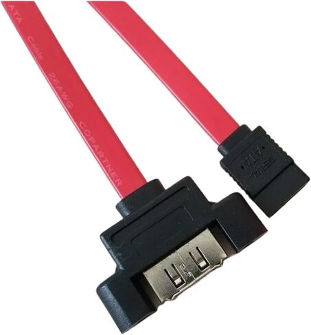 SATA Male Adapter to ESATA Female Connector Data Extension Cable Can Be Fixed Mounting Wire Red 40CM in Saudi Arabia