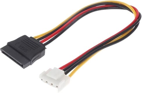 4 دبوس إلى SATA 2 Serial HDD محول محول الكابل الصلبة موصل الذكور إلى الإناث SATA تمديد الحبل Y (ب) in Saudi Arabia