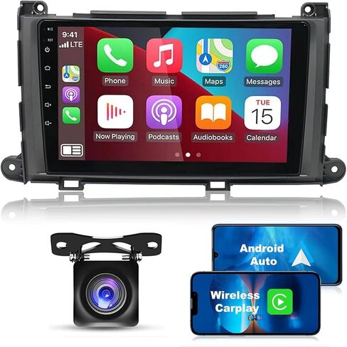 Android 13.0 Double DIN Car Stereo Player لـ Toyot-A Sienna 2011-2014 9 Inch HD Screen Screen Audio Receiver مع وحدة GPS Mavigation Bluetooth تدعم كاميرا النسخ الاحتياطي (2G+32G) in Saudi Arabia