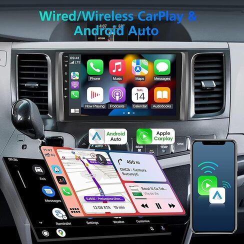 Android 13.0 Double DIN Car Stereo Player لـ Toyot-A Sienna 2011-2014 9 Inch HD Screen Screen Audio Receiver مع وحدة GPS Mavigation Bluetooth تدعم كاميرا النسخ الاحتياطي (2G+32G) in Saudi Arabia