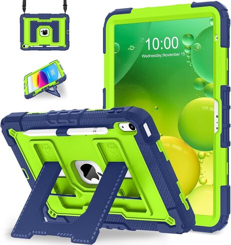 Wesorol Case for iPad A16 11th 11 بوصة (2025) iPad 10th Generation 10.9 بوصة (2022) ، الأطفال I Pad A16 Case Grady Grading Cases مع حزام كتف حامل القلم الرصاص ، الأخضر البحري in Kuwait