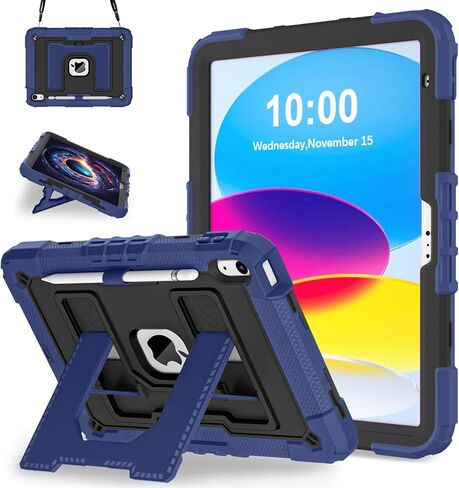 Wesorol Case for iPad A16 11th 11 بوصة (2025) iPad 10th Generation 10.9 بوصة (2022) ، الأطفال I Pad A16 Case Grady Grading Cases مع حزام كتف حامل القلم الرصاص ، الأخضر البحري in Kuwait
