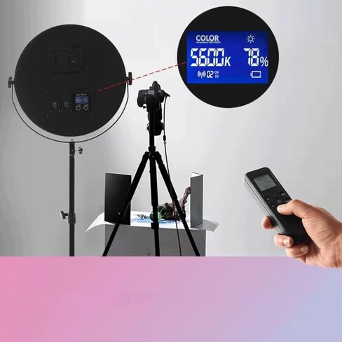 ملء ضوء S-500 مصباح تعبئة LED 70W مصباح ملء ناعم مصباح لوحة قابلة للضوء 360 ° لوحة فيديو قابلة للتعديل للتصوير الفوتوغرافي للتصوير الفوتوغرافي ، 15.8 بوصة in Kuwait