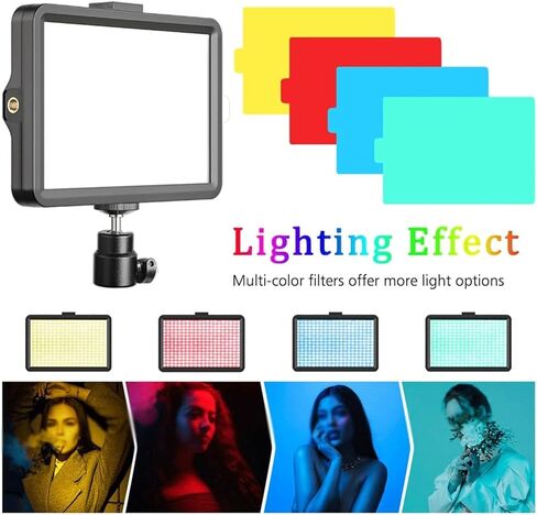 ملء الضوء 8 بوصة التصوير الفوتوغرافي قابلة للضوء مصباح ملء لوحة مسطحة 3300-5600K LED فيديو ضوء الاستوديو صورة الضوء للتصوير الفوتوغرافي البث المباشر in Kuwait