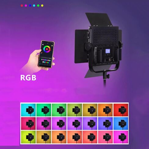 ملء ضوء الكاميرا LED ضوء 10 بوصات RGB مصابيح ملء الفيديو مصباح قابل للتعديل مع ترايبود حامل للضوء لدفق مباشر/ماكياج التصوير الفوتوغرافي in Kuwait