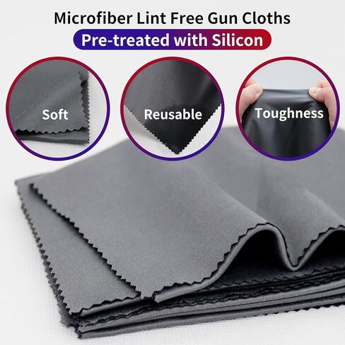 3/5Pack 12''×12'' Silicon Gun Cleaning Cloths,Pre Soaking Gun Wipes for Firearm Cleaning and Polishing-Lint-Free Gun Scrubber Cloth,Shooter's Universal Gun Cleaning Supplies for Pistol,Rifle in Saudi Arabia