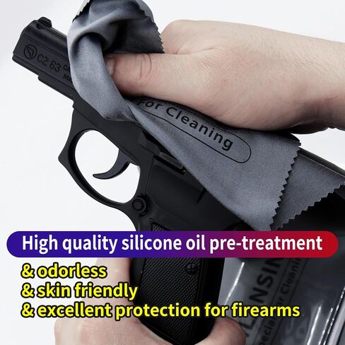 3/5Pack 12''×12'' Silicon Gun Cleaning Cloths,Pre Soaking Gun Wipes for Firearm Cleaning and Polishing-Lint-Free Gun Scrubber Cloth,Shooter's Universal Gun Cleaning Supplies for Pistol,Rifle in Saudi Arabia