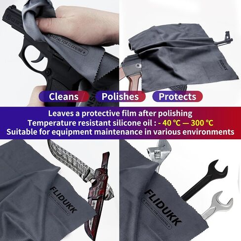 3/5Pack 12''×12'' Silicon Gun Cleaning Cloths,Pre Soaking Gun Wipes for Firearm Cleaning and Polishing-Lint-Free Gun Scrubber Cloth,Shooter's Universal Gun Cleaning Supplies for Pistol,Rifle in Saudi Arabia