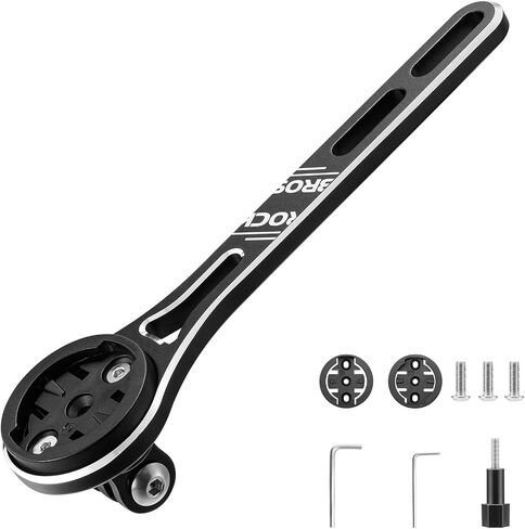 ROCKBROS Aluminum Bike Computer Mount Integrated Molding Cycling Computer Mount for Aero Integrated Handlebar Road Bikes Compatible with Garmin, Wahoo, Bryton, Sports Camera Bike Light Attachment in Saudi Arabia