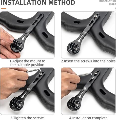 ROCKBROS Aluminum Bike Computer Mount Integrated Molding Cycling Computer Mount for Aero Integrated Handlebar Road Bikes Compatible with Garmin, Wahoo, Bryton, Sports Camera Bike Light Attachment in Saudi Arabia