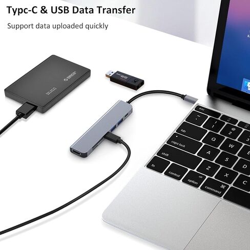 USB C Hub 7 in 1 Station for Macbook Pro/Air ، محول محول USB-C متعدد الأطوار مع 4K HDMI ، PD ، USB 3.0 ، قارئ بطاقة SD/TF لأجهزة الكمبيوتر المحمولة MacBook Pro/Air ، الكمبيوتر الشخصي ، iPad ، iPhone 15/16 وأكثر in Kuwait