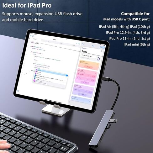 USB C Hub 7 in 1 Station for Macbook Pro/Air ، محول محول USB-C متعدد الأطوار مع 4K HDMI ، PD ، USB 3.0 ، قارئ بطاقة SD/TF لأجهزة الكمبيوتر المحمولة MacBook Pro/Air ، الكمبيوتر الشخصي ، iPad ، iPhone 15/16 وأكثر in Kuwait