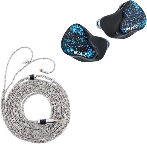 Linsoul THIEAUDIO Hype 4 2DD+4BA in Ear Monitor (Black) + Tripowin Zonie 2m IEM Cable(2Pin, Grey) in Saudi Arabia