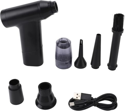 Car Air Blower for Drying and Cleaning, Rechargeable Cordless Electric Dust Blower, for Keyboards and PC Cameras, 6 Connectors Included in Saudi Arabia