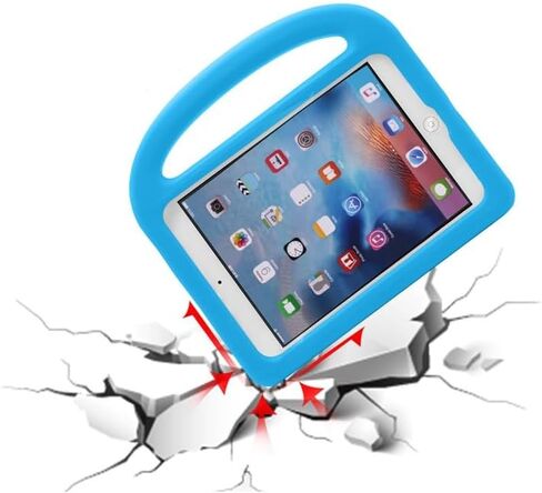 سافر على حالة الكمبيوتر اللوحي متوافقة مع الكمبيوتر اللوحي المتوافق مع الأطفال ، متوافق مع iPad Air/iPad 5 - خفيفة الوزن ، مقاومة للصدمات ، مع مقبض الواقي eva وحماية الوقوف in Kuwait