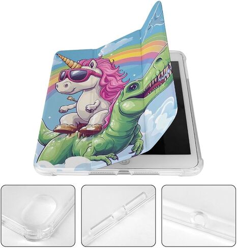 يونيكورم على حالة قوس قزح الديناصورات مع حامل القلم رفيع الخفيف الوزن المتوافق مع iPad mini 4/5/6 mini4/5 （7.9in） in Kuwait