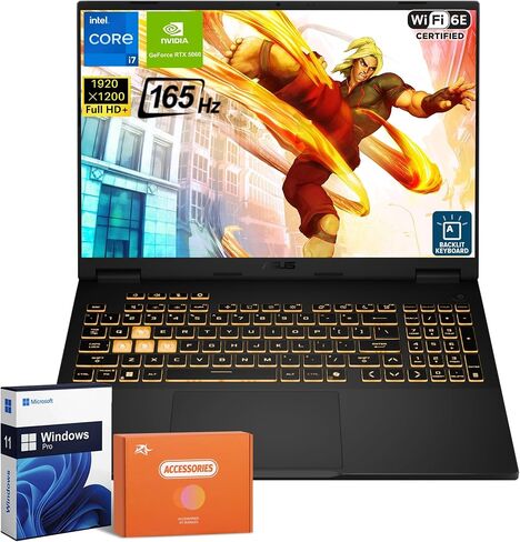 ASUS TUF F16 Gaming Mame Captop 2025 ، Intel I7-14650HX (16 cores) ، NVIDIA GEFORCE RTX 5060 ، 16 بوصة 165Hz IPS ، 64 جيجابايت DDR5 ، 2TB SSD ، Dolby Atmos ، Wi-Fi 6E ، Windows 11 ، إكسسوارات in Saudi Arabia