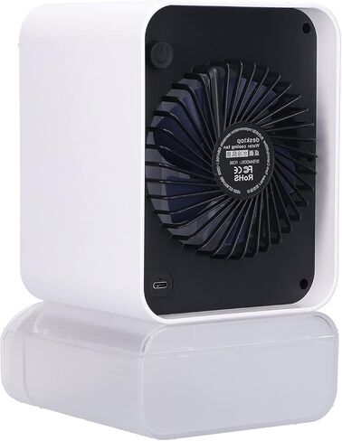 ZJchao USB Air Conditioner Fan Desktop Air Cooler with Nano RGB Lights 3 Speeds Quiet Humidifier for Home Office in Saudi Arabia