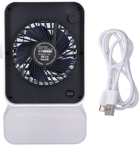 ZJchao USB Air Conditioner Fan Desktop Air Cooler with Nano RGB Lights 3 Speeds Quiet Humidifier for Home Office in Saudi Arabia