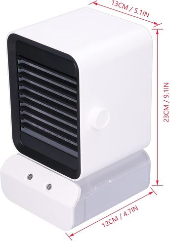 ZJchao USB Air Conditioner Fan Desktop Air Cooler with Nano RGB Lights 3 Speeds Quiet Humidifier for Home Office in Saudi Arabia