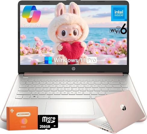 HP 2025 14 بوصة من طلاب الكمبيوتر المحمول ، Intel N150 ، PC COPILOT AI ، ذاكرة وصول عشوائي 16 جيجابايت ، تخزين 384 جيجابايت (128GB UFS+256GB MSD) ، 1 سنة Office 365 ، WiFi 6 ، Light Light ، Portable ، Windows 11 Pro ، Accessories in Saudi Arabia