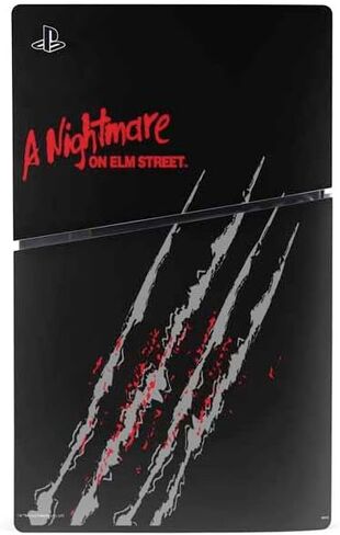 ألعاب Skinit Schecal Maming متوفرة مع حزمة PS5 Slim Digital Edition - كابوس مرخص رسميًا في Elm Street Freddy Krueger Slash Design in Saudi Arabia