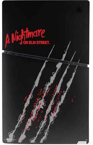ألعاب Skinit Schecal Maming متوفرة مع حزمة PS5 Slim Digital Edition - كابوس مرخص رسميًا في Elm Street Freddy Krueger Slash Design in Saudi Arabia