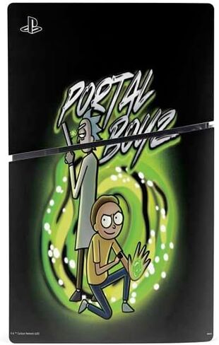 ألعاب Skinit Scenit Gaming متوفرة مع حزمة PS5 Slim Digital Edition - تصميم البالغين المرخصين رسميًا ريك ومخللة Morty Pickle Rick Design in Saudi Arabia
