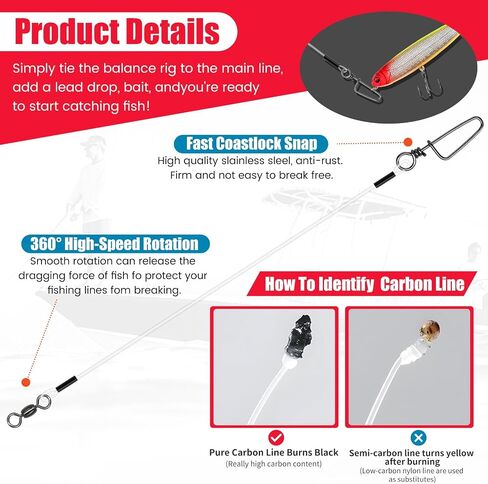 YOTO Fluorocarbon Wire Leader for Fishing - 100% Invisible & Strong Leader for Bass, Trout, Pike, and Walleye – 20lb to 80lb Test, Fishing Leader for Freshwater & Saltwater in Saudi Arabia