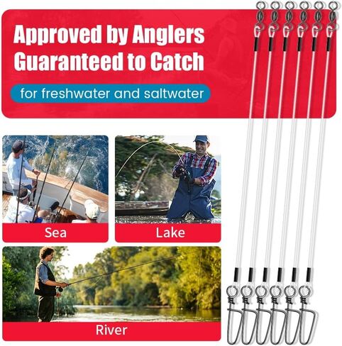 YOTO Fluorocarbon Wire Leader for Fishing - 100% Invisible & Strong Leader for Bass, Trout, Pike, and Walleye – 20lb to 80lb Test, Fishing Leader for Freshwater & Saltwater in Saudi Arabia