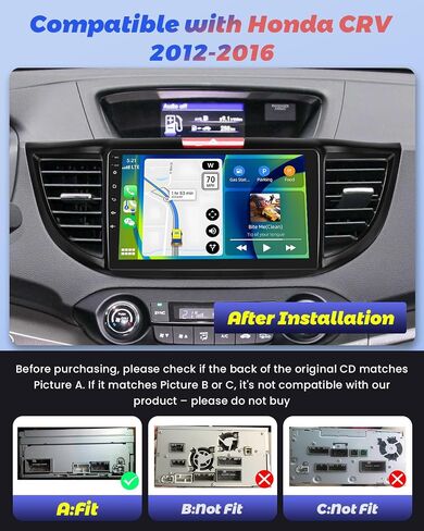 [4+64g] ستيريو راديو سيارة Android لـ Honda CRV 2012 2013 2014 2015 2016 راديو مع شاشة تعمل باللمس 9 بوصة ، كاميرا احتياطية Carplay/Android Auto/Mirror/DSP/Bluetooth+AHD. in Saudi Arabia
