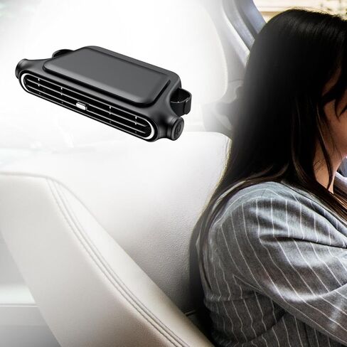 مروحة USB المتداخلة للسيارات مع خيارات قابلة للتعديل و 3 سرعات ، بيضاء in Saudi Arabia