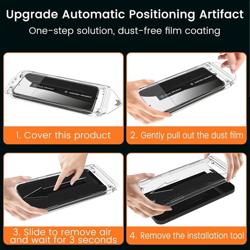 BNCHI 3 Pack for iPhone 13 Privacy Screen Protector + 3 Pack Camera Lens Protector, Shatterproof Premium Tempered Glass, Auto-Dust Removal, 28°Anti Spy, 9H Full Coverage Tempered Glass Film in Saudi Arabia