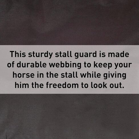 HORZE Durable Polyester Horse Stall Guard with Adjustable Straps | Measures 40" x 24" - Black - One Size in Saudi Arabia