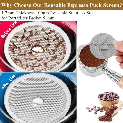 espresso accessories kit 51mm mareper: espresso therper kit with 51mm taver coffee thare ، puck screen ، joose faull ، wdt tool ، therper mat | طقم الإسبريسو يناسب آلات القهوة الإسبريسو من مسلحات portafilters 51mm in Saudi Arabia