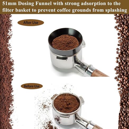 espresso accessories kit 51mm mareper: espresso therper kit with 51mm taver coffee thare ، puck screen ، joose faull ، wdt tool ، therper mat | طقم الإسبريسو يناسب آلات القهوة الإسبريسو من مسلحات portafilters 51mm in Saudi Arabia